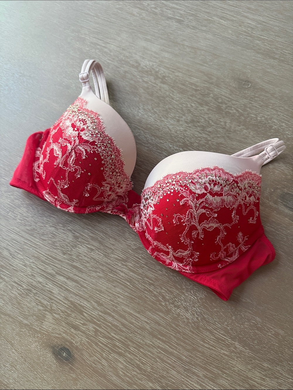 VS Very Sexy Embellished Lace Push Up Bra | 38B